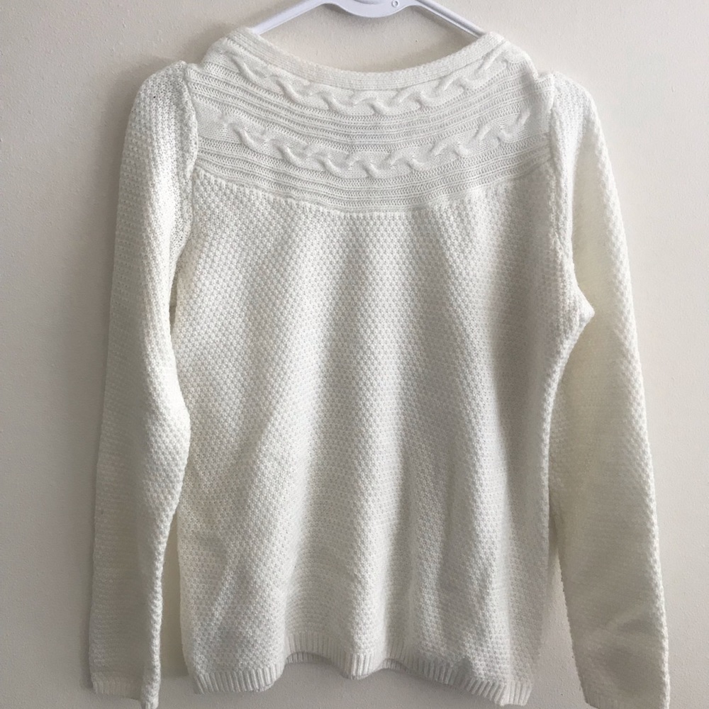 Warm white sweater